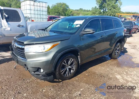 2016 Toyota Highlander Xle V6 from USA, damaged, VIN 5TDJKRFH6GS263522